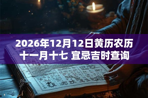 2026年12月12日黄历农历十一月十七 宜忌吉时查询 2026年12月12日黄历农历十一月十七 宜忌吉时查询