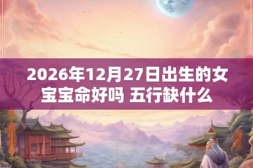 2026年12月27日出生的女宝宝命好吗 五行缺什么
