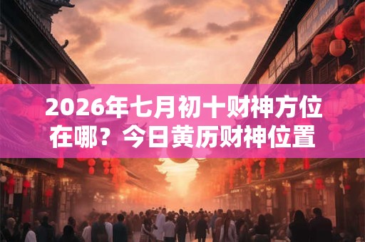 2026年七月初十财神方位在哪?今日黄历财神位置 2026年七月初十财神方位在哪?今日黄历财神位置