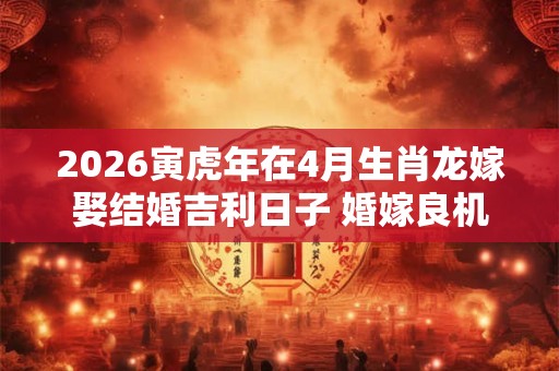 2026寅虎年在4月生肖龙嫁娶结婚吉利日子 婚嫁良机 2026寅虎年在4月生肖龙嫁娶结婚吉利日子 婚嫁良机