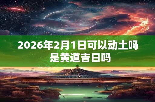 2026年2月1日可以动土吗  是黄道吉日吗
