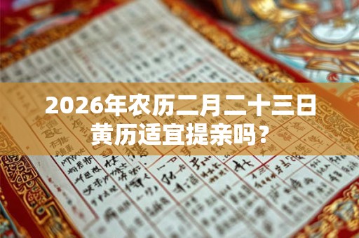2026年农历二月二十三日黄历适宜提亲吗？