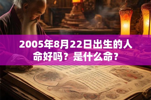 2005年8月22日出生的人命好吗?是什么命? 2005年8月22日出生的人命好吗?是什么命?