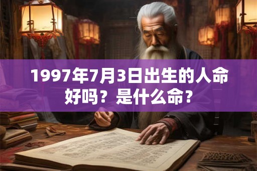 1997年7月3日出生的人命好吗？是什么命？