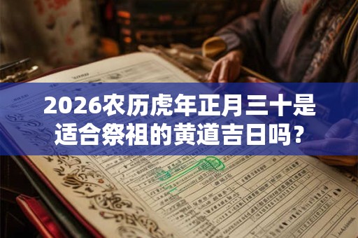 2026农历虎年正月三十是适合祭祖的黄道吉日吗? 2026农历虎年正月三十是适合祭祖的黄道吉日吗?