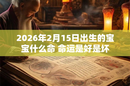 2026年2月15日出生的宝宝什么命 命运是好是坏