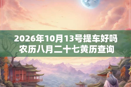 2026年10月13号提车好吗 农历八月二十七黄历查询 2026年10月13号提车好吗 农历八月二十七黄历查询