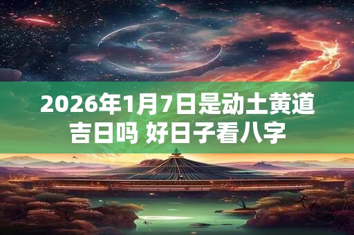 2026年1月7日是动土黄道吉日吗 好日子看八字