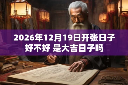 2026年12月19日开张日子好不好 是大吉日子吗
