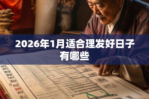 2026年1月适合理发好日子有哪些