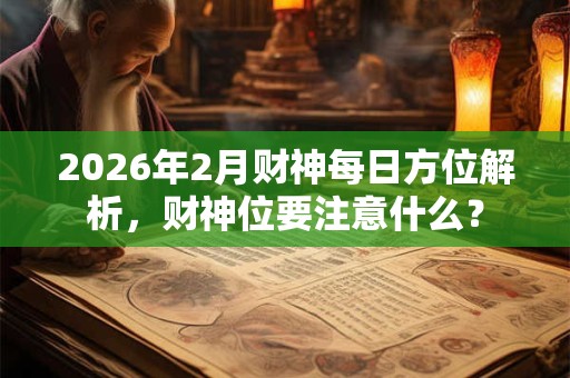 2026年2月财神每日方位解析，财神位要注意什么？