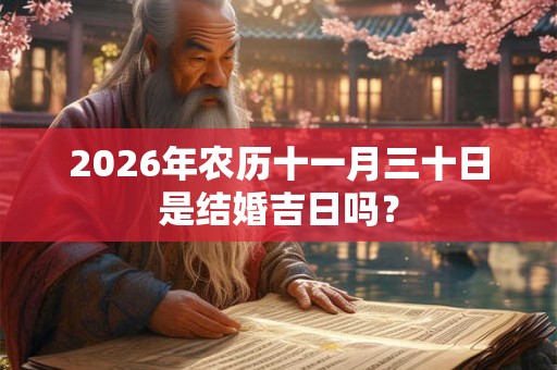 2026年农历十一月三十日是结婚吉日吗? 2026年农历十一月三十日是结婚吉日吗?