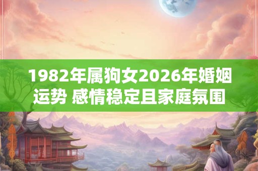 1982年属狗女2026年婚姻运势 感情稳定且家庭氛围温馨 1982年属狗女2026年婚姻运势 感情稳定且家庭氛围温馨
