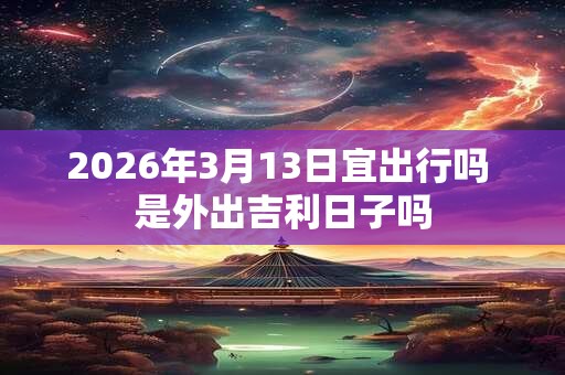 2026年3月13日宜出行吗 是外出吉利日子吗 2026年3月13日宜出行吗 是外出吉利日子吗