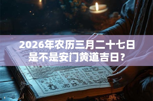 2026年农历三月二十七日是不是安门黄道吉日？
