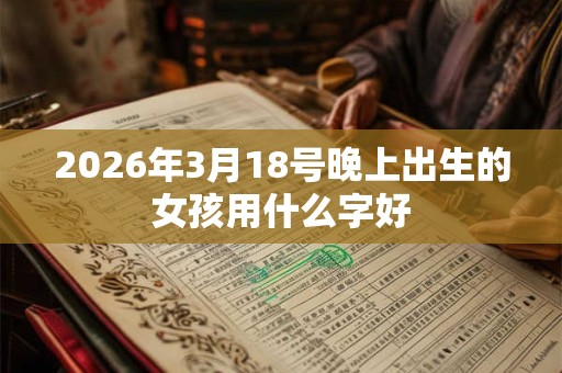 2026年3月18号晚上出生的女孩用什么字好