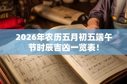 2026年农历五月初五端午节时辰吉凶一览表! 2026年农历五月初五端午节时辰吉凶一览表!