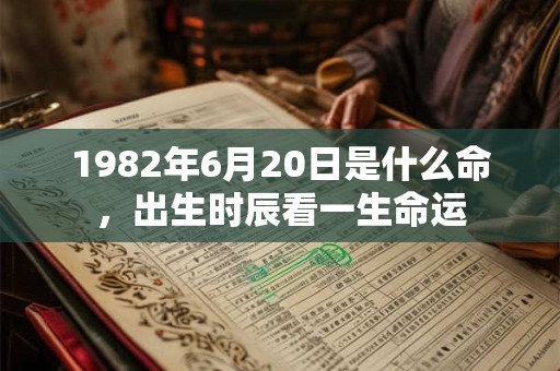 1982年6月20日是什么命，出生时辰看一生命运
