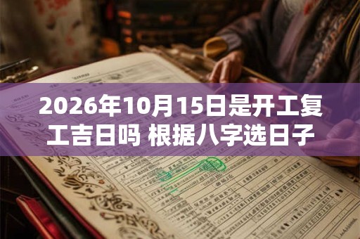 2026年10月15日是开工复工吉日吗 根据八字选日子
