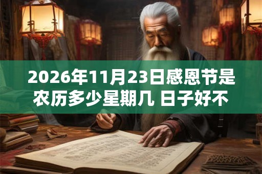 2026年11月23日感恩节是农历多少星期几 日子好不好