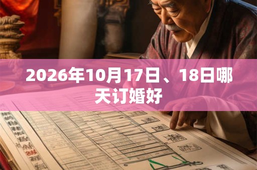 2026年10月17日、18日哪天订婚好 2026年10月17日、18日哪天订婚好