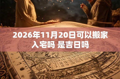 2026年11月20日可以搬家入宅吗 是吉日吗