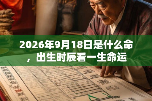 2026年9月18日是什么命，出生时辰看一生命运