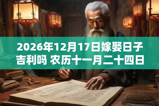 2026年12月17日嫁娶日子吉利吗 农历十一月二十四日子分析