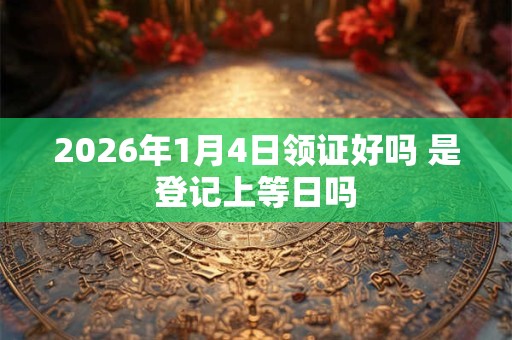 2026年1月4日领证好吗 是登记上等日吗