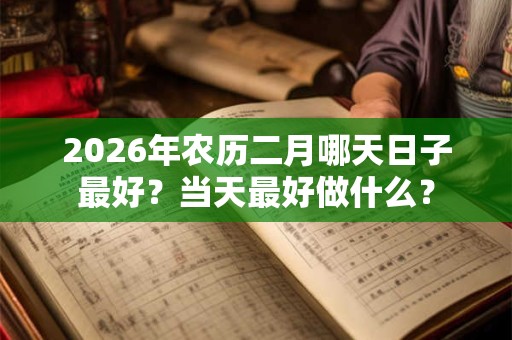 2026年农历二月哪天日子最好?当天最好做什么? 2026年农历二月哪天日子最好?当天最好做什么?