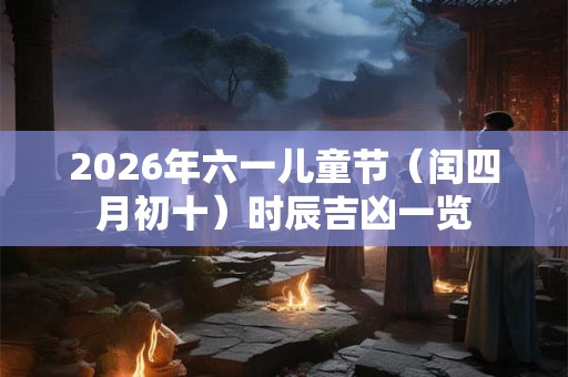 2026年六一儿童节（闰四月初十）时辰吉凶一览