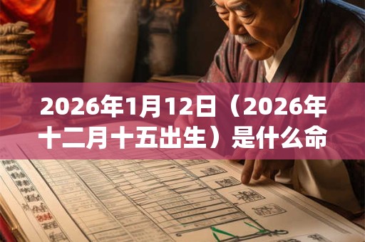 2026年1月12日（2026年十二月十五出生）是什么命_命运如何