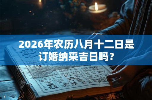 2026年农历八月十二日是订婚纳采吉日吗？
