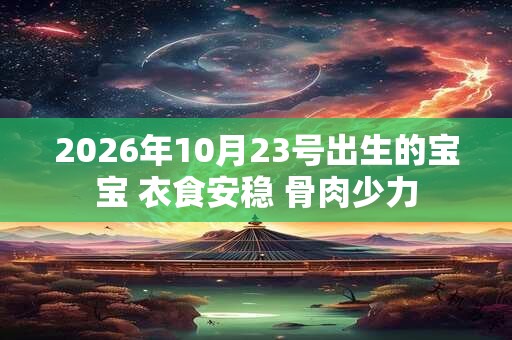 2026年10月23号出生的宝宝 衣食安稳 骨肉少力