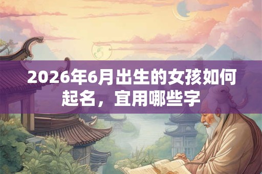2026年6月出生的女孩如何起名,宜用哪些字 2026年6月出生的女孩如何起名,宜用哪些字