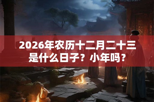 2026年农历十二月二十三是什么日子？小年吗？