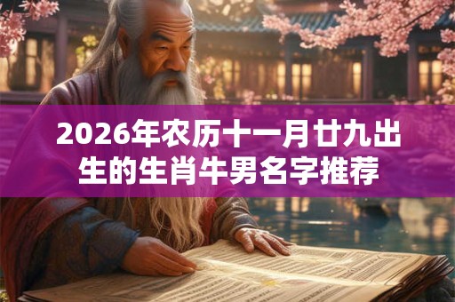 2026年农历十一月廿九出生的生肖牛男名字推荐 2026年农历十一月廿九出生的生肖牛男名字推荐