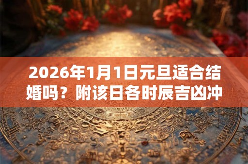 2026年1月1日元旦适合结婚吗?附该日各时辰吉凶冲煞 2026年1月1日元旦适合结婚吗?附该日各时辰吉凶冲煞