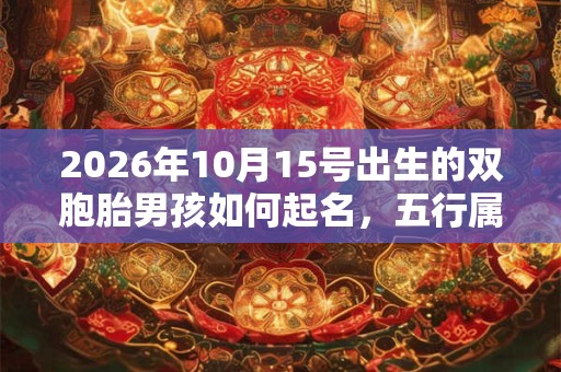 2026年10月15号出生的双胞胎男孩如何起名,五行属什么 2026年10月15号出生的双胞胎男孩如何起名,五行属什么