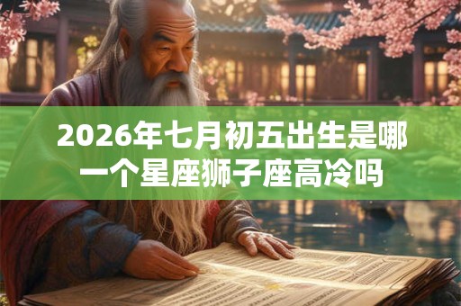 2026年七月初五出生是哪一个星座狮子座高冷吗 2026年七月初五出生是哪一个星座狮子座高冷吗