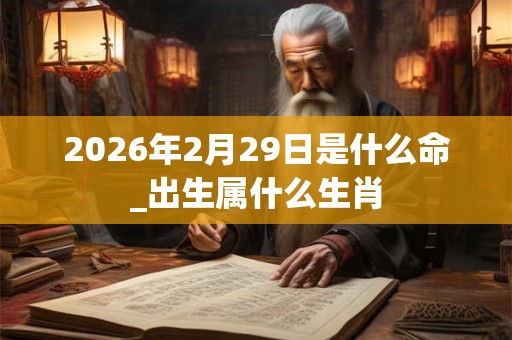 2026年2月29日是什么命_出生属什么生肖