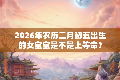 2026年农历二月初五出生的女宝宝是不是上等命？