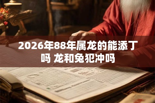 2026年88年属龙的能添丁吗 龙和兔犯冲吗