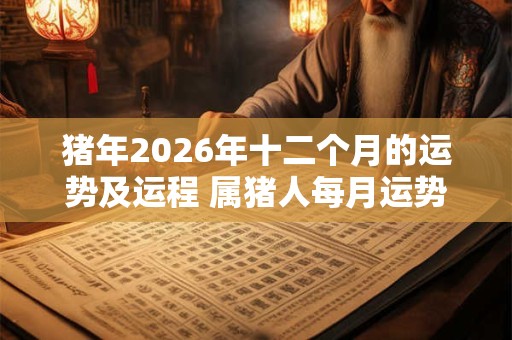猪年2026年十二个月的运势及运程 属猪人每月运势 猪年2026年十二个月的运势及运程 属猪人每月运势