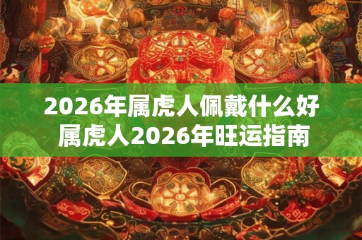2026年属虎人佩戴什么好 属虎人2026年旺运指南 2026年属虎人佩戴什么好 属虎人2026年旺运指南