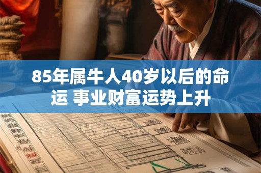 85年属牛人40岁以后的命运 事业财富运势上升 85年属牛人40岁以后的命运 事业财富运势上升