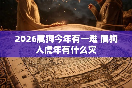 2026属狗今年有一难 属狗人虎年有什么灾