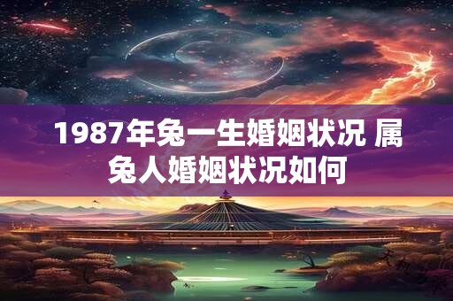 1987年兔一生婚姻状况 属兔人婚姻状况如何 1987年兔一生婚姻状况 属兔人婚姻状况如何