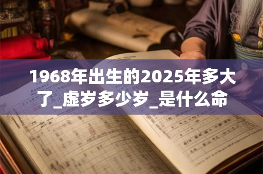1968年出生的2025年多大了_虚岁多少岁_是什么命