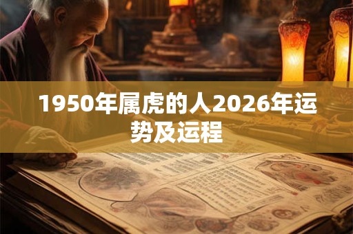 1950年属虎的人2026年运势及运程 1950年属虎的人2026年运势及运程